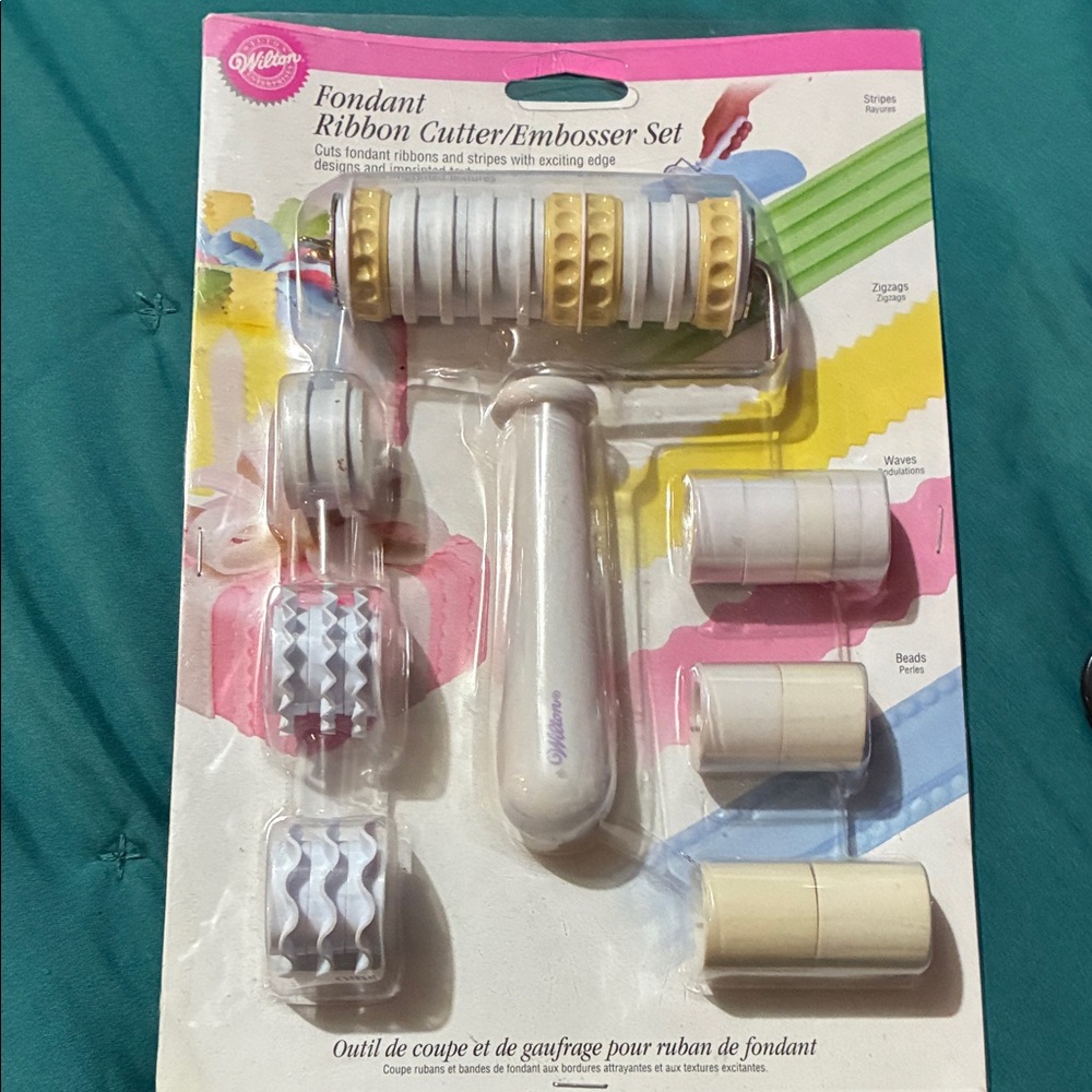 Wilton Fondant Cutter and Embosser with Gold Accents